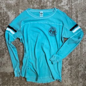PINK Turquoise Long-sleeve cut out back